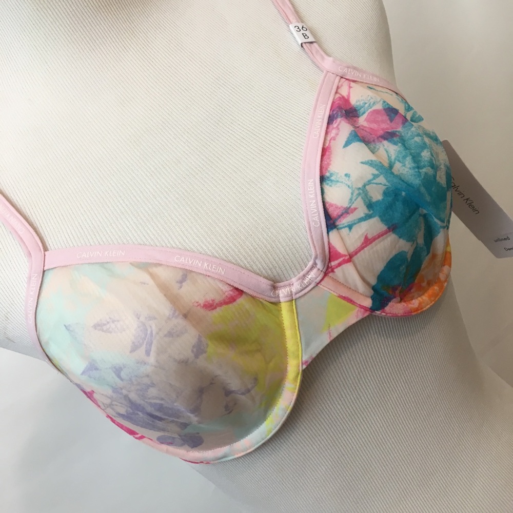 Calvin Klein sheer floral bra 36B